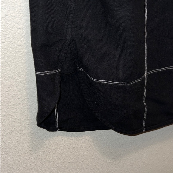 Athleta Black and White Windowpane Button-Front Tunic Dress - Picture 6 of 6